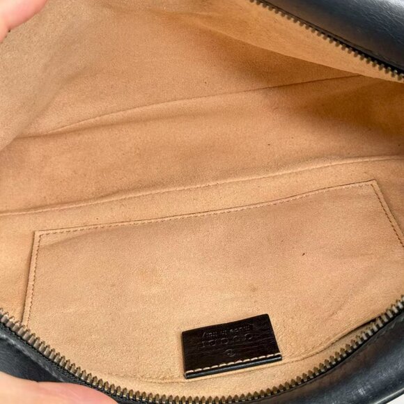 Gucci Black Leather Marmont Shoulder Bag Crossbody with Pearl Embellished - Picture 9 of 9